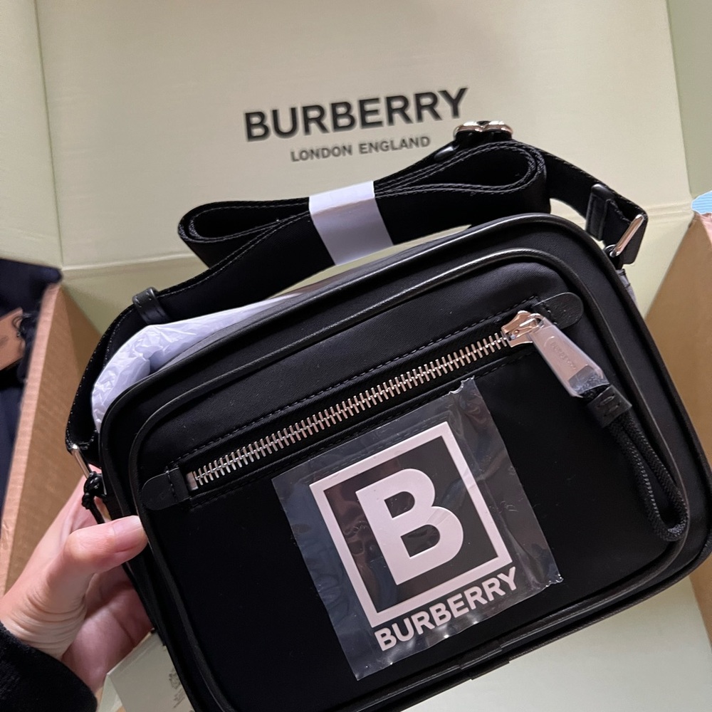 NWT burberry nylon black crossbody bag